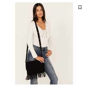 Idyllwind Black Fringe Crossbody Bag